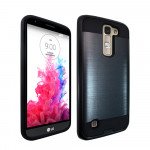 Wholesale LG Tribute 5 K7 Iron Shield Hybrid Case (Black)